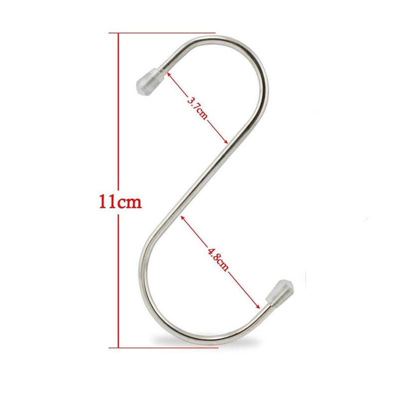 KEESIN 15 Pack S Shaped Hanging Hook Stainless Steel Hanger