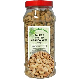 Natural Health 4 Life Baked and Salted Cashew Nuts 550g