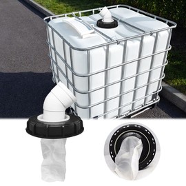 mizikuu IBC Lid Filter, 45° IBC Lid Filter 163 mm Nylon Rainwater Filter Washable with Lid IBC Filter Lid with Bow IBC Tank Filter IBC Tank Accessories for IBC Rainwater Tank DN 150