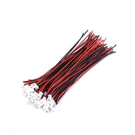 Cable de conector 20 juegos/paquete 1.25MM Conector macho y hembra micro JST de 2 pines / 3 pines con cables(2Pin)