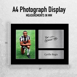 HWC Trading A4 Cyrille Regis West Brom Gifts Printed Signed Autograph Picture for Football Fans and Supporters
