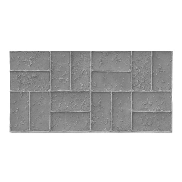Worn Brick Basketweave Concrete Stamp Single by Walttools | Classic Woven Paver Pattern, Sturdy Polyurethane Texturing Mat, Decorative Realistic Detail (Floppy)