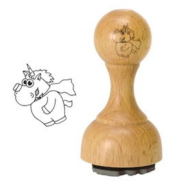Unicorn Super Hero Wooden Stamp Office Stamp
