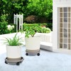 1 Pc 11 inch Plant Caddy with Lockable Wheels, Drainage