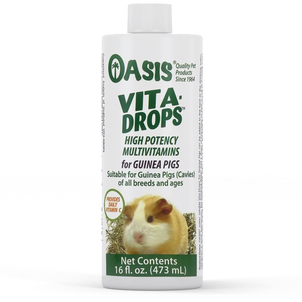 OASIS #80069 Guinea Pig Vita-Drop Vitamins, 16-Ounce liquid multivitamin with Vitamin C