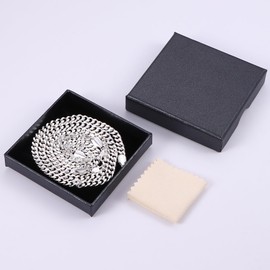 LOLIAS Men's 925 Silver Necklace and Bracelet 3 mm/5 mm Curb Chain Men's 925 Silver Chain Men's 925 Necklace Men's Silver for Men Boys Men's Jewellery 18/20/22 Inches