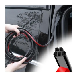 52.5Ft Double Layer 5-Hole Car Door Seal Strip,Self Adhesive Automotive Weather Stripping for Reducing Noise,Universal Car Accessories Cars Weather Stripping Door Seal for Doors,Hoods (5 Holes/52.5FT)