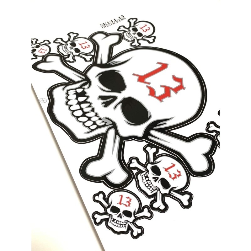 XIAXIN Waterproof PVC Skull Sticker Set Skull Skull Skeleton Indoor