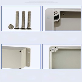 Senrise Junction Box Waterproof IP65 ABS Electrical Project Box Size 27 Enclosure Instrument for Electronic Projects Power Supply White