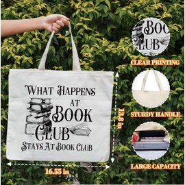 Book Club Gift Tote Bag for Women, Canvas Tote, Gift Bag for Book Lovers -53