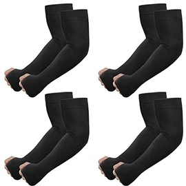 UV Sun Protection Arm Sleeves with Thumb Hole for Men Women Youth, Cooling Sleeve to Cover Arm Tattoo, Mid-Compression