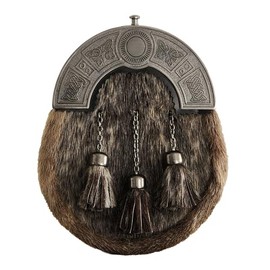 Dress Sporran Kilt for Men Premium Leather Quality Traditional Scottish Kilt with Chain Belt Kilt Accessories for Men (Leather, Dress Antique Celtic Cantle)