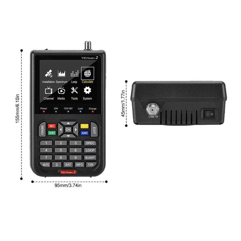 V8 Finder 2 Satellite Finder Signal Meter 3.5inch HD LCD