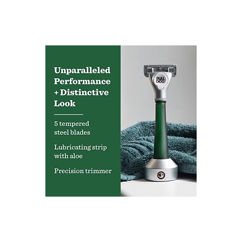 Bulldog Mens Skincare and Grooming Original Recycled Glass Handle Razor