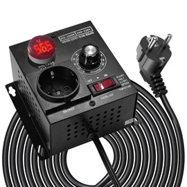 Speed Controller, SCR Voltage Regulator AC 220V 9A 4000W Voltage Regulator, Voltage Regulator, Electric Voltage Regulator, Motor Fan, Speed Controller for Temperature Control, Light Control