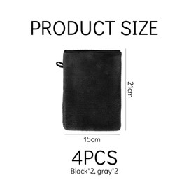 TVSVKWE 4 Pieces Of Facial Cleansing Gloves, Body Cleaning Supplies, Soft Absorbent Towels, Beauty Accessories.