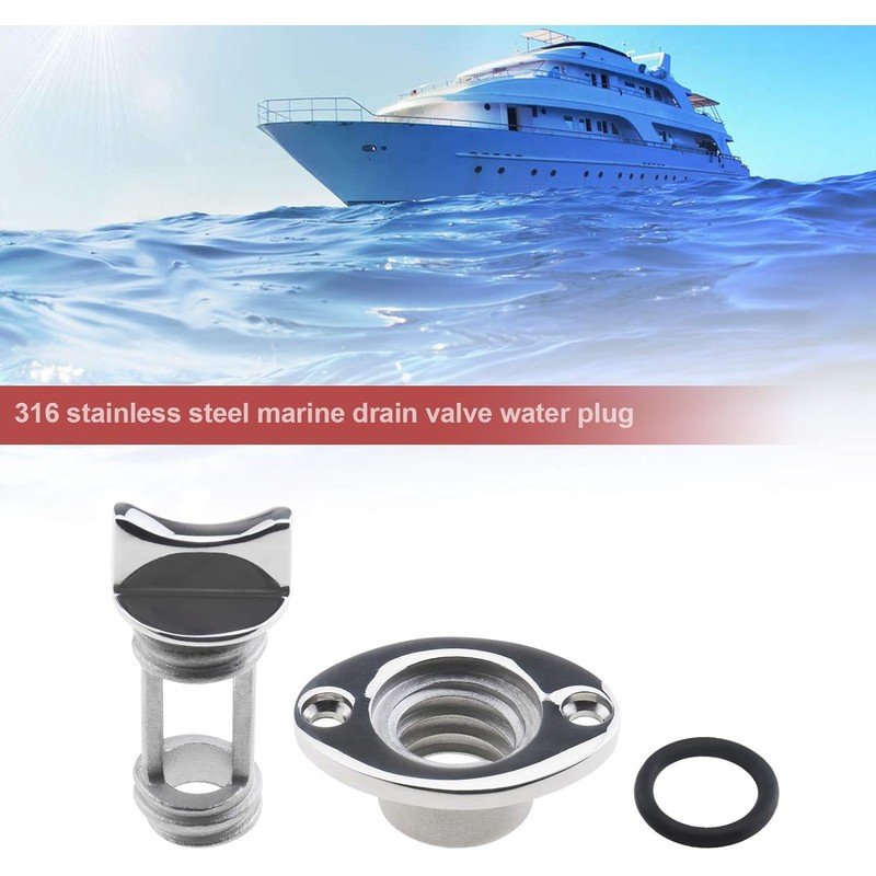 316 Stainless Steel Bilge Drain Plug Fit 1inch, 25mm Hole,