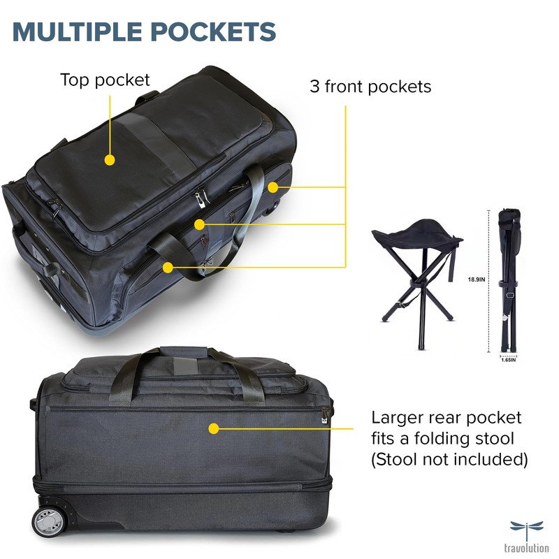 Travolution Dance Bag with Garment Rack, 28 Inch Rolling Duffel