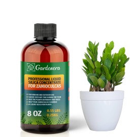 𝐏𝐑𝐄𝐌𝐈𝐔𝐌 Liquid Silica Plant Supplement - 8oz (250mL) - ZAMIOCULCAS Plants Liquid Silica Boost Fertilizer - Stronger Stems & Healthy Leaves for Indoor & Outdoor ZZ Plants (Makes 45 Gallons)