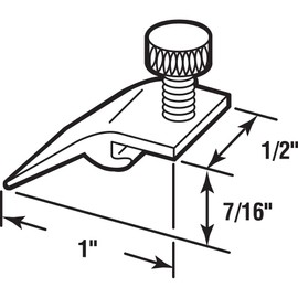 Prime-Line PL 7947 5/16 In. Storm Door Panel Clips with Screws, Mill Finish (8 Pack)