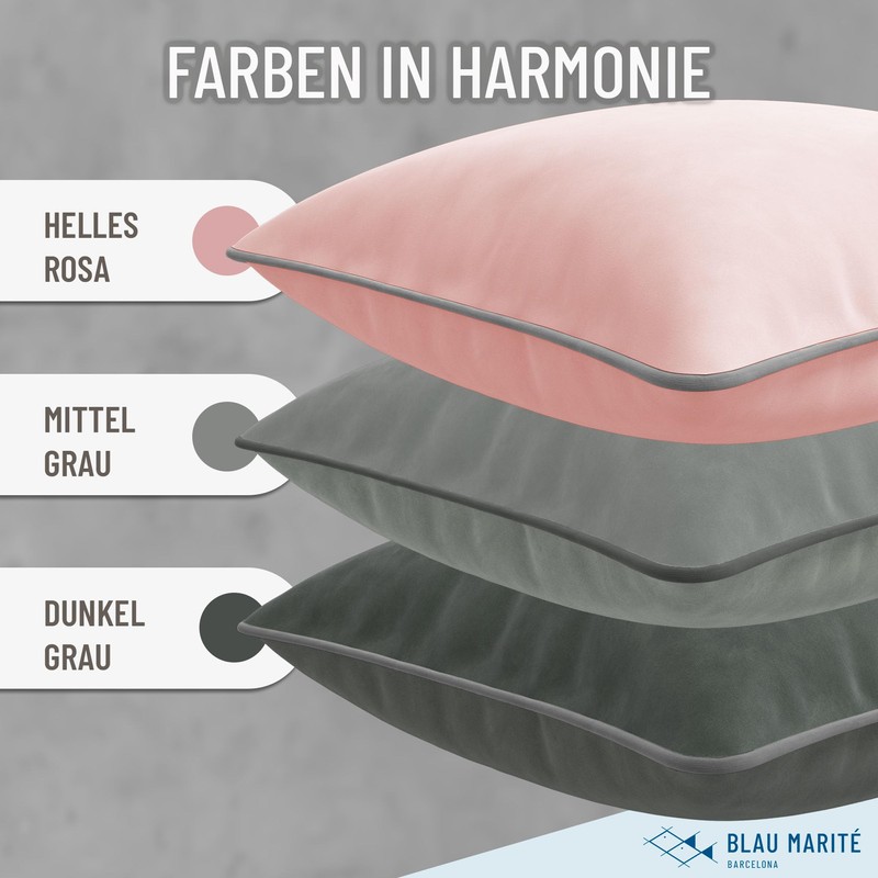Blau Marité Cushion Covers 30 x 50 cm - Set