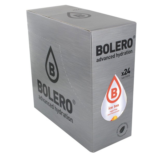 Bolero ICE TEA PEACH | 24x8g I Erfrischendes Zuckerfreies Getränkepulver