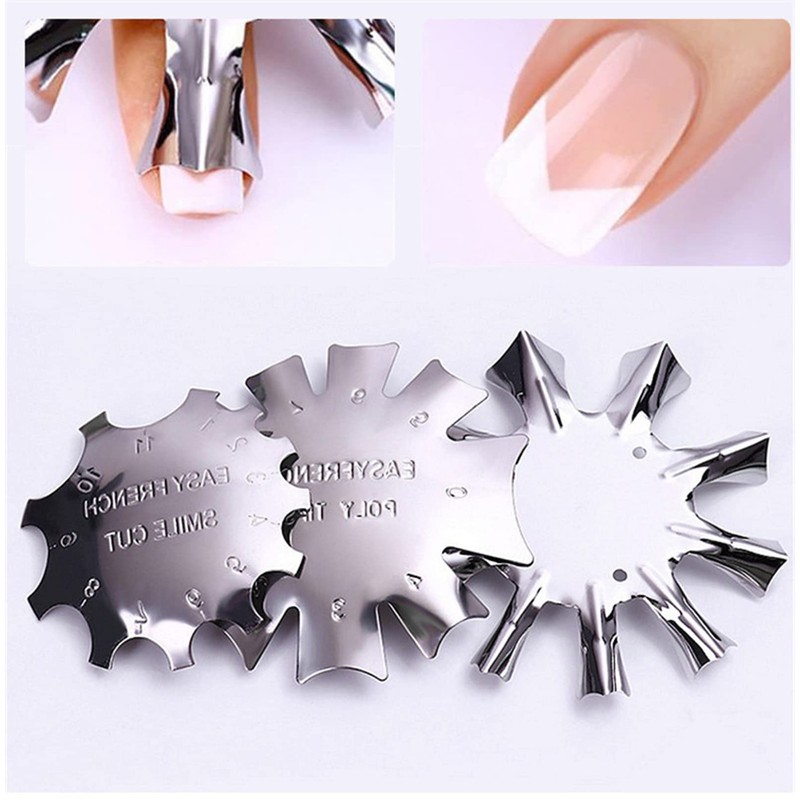 4 Pieces Stainless Steel Edge Trimmer French Smile Line Manicure