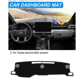 Cartist Dash Cover Compatible with Toyota Tacoma 2024 2025 Dashboard Cover Mat Non-Slip Carpet Sunshield Glare UV Rays Protector