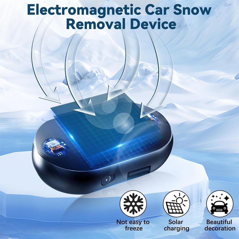 3PCS Anti-freeze Electromagnetic Car Snow Removal Device, Solar Electromagnetic Molecular