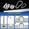 GLARKS 40pcs M8 Stainless Steel Pad Eye Plate Hook and