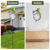 Outdoor Indoor Wall Thermometer with Hummingbird Metal Stake Outside Waterproof