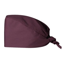 Surgical Cap - 100% Cotton - Standard Size - Plain - With Absorbent Sweatband - For Dentists, Vets & Medical Staff - Breathable & Comfortable (Burgundy)