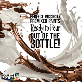 Pouring Masters Coffee Brown Metallic Pearl Acrylic Ready to Pour Pouring Paint – Premium 8-Ounce Pre-Mixed Water-Based - for Canvas, Wood, Paper, Crafts, Tile, Rocks and More