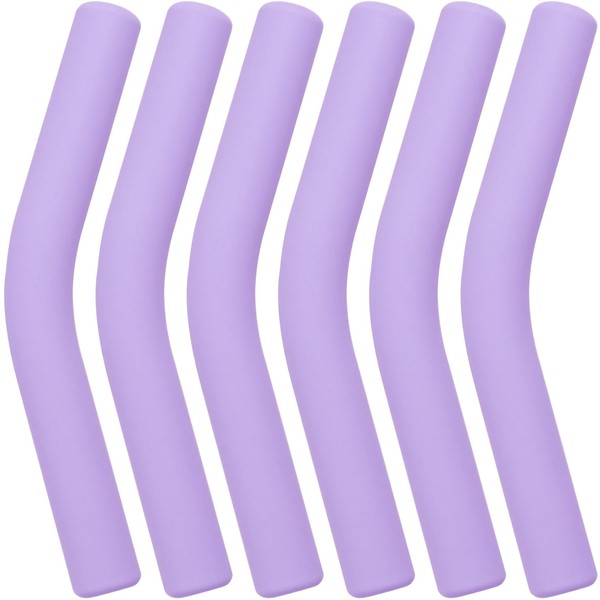 HINZIC 6Pcs Metal Straw Silicone Tips 5/16 IN Wide(8mm Outer