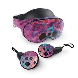 MightySkins Glossy Glitter Skin Compatible with Meta Quest Pro - Paint Party | Protective, Durable High-Gloss Glitter Finish | Easy to Apply, Remove, and Change Styles | Made in The USA