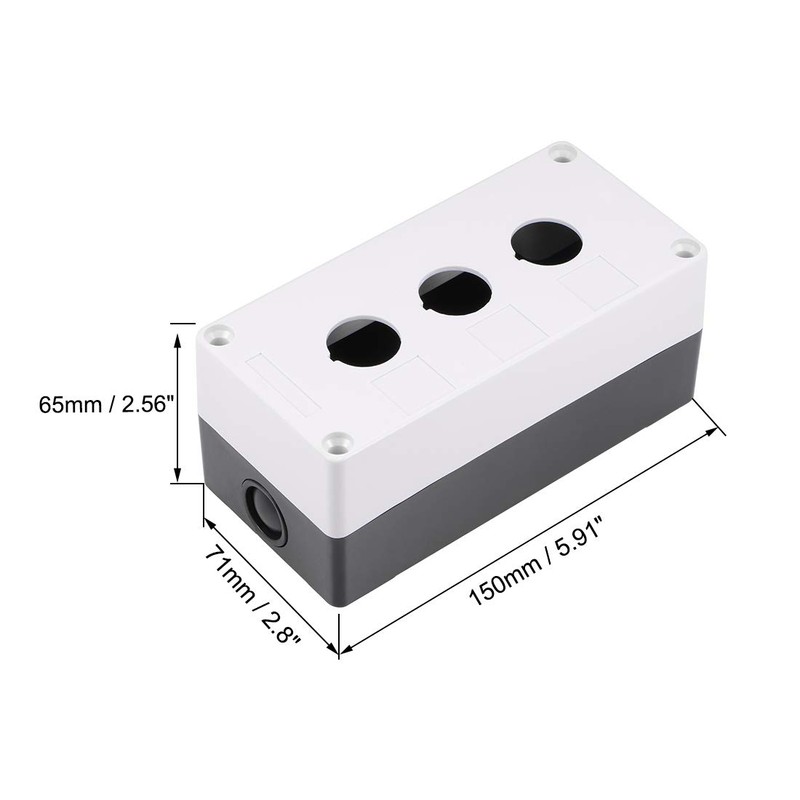 sourcing map Push Button Switch Control Station Box 22mm 3