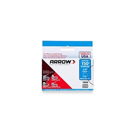 Arrow Fastener 506M1 Heavy Duty T50 Monel Staples for Marine Applications, 3/8-Inch Leg Length, 3/8-Inch Crown Size, 1000-Pack