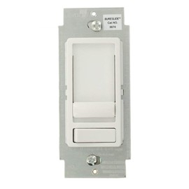 Leviton SureSlide 6674 - Single Pole/3-Way - Dimmable CFL and Incandescent Slide Dimmer - 150W CFL - 600W Incandescent - White