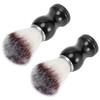 2PCS Men Portable Synthetic Nylon Beard Brush Salon Face Cleaning