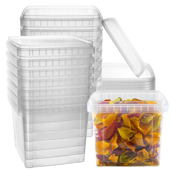 64oz Stackable BPA-Free Deli Containers with Lids, 20 Pack -