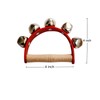 2pcs Hand Jingle Bells, 5 Bells Wooden Handheld Wrist Sleigh