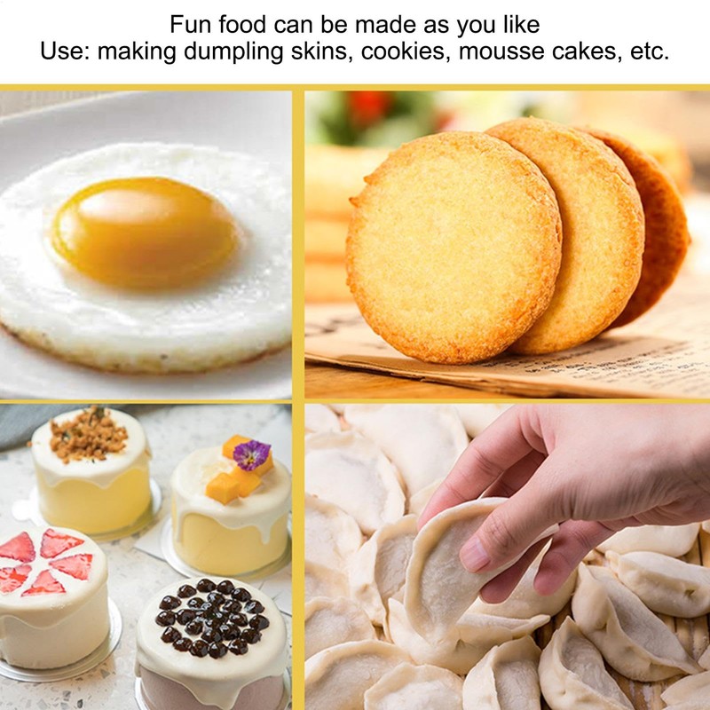Round Cookie Cutter | Stainless Steel Donut Cutter Ring Molds,Professional