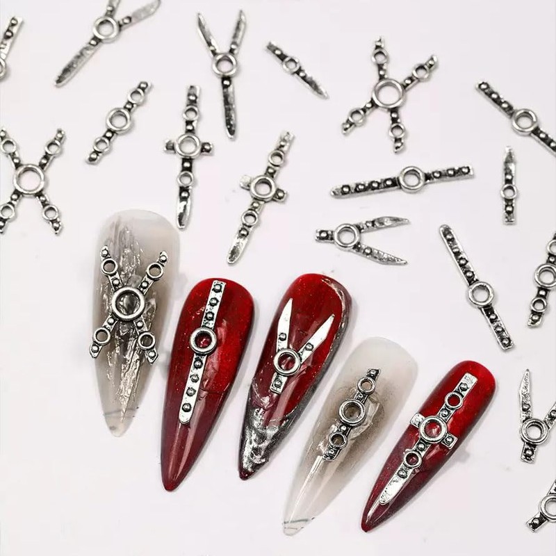 NAIL ANGEL Nail Accessories Random Mixed 50pcs Punk Exaggerated Dark