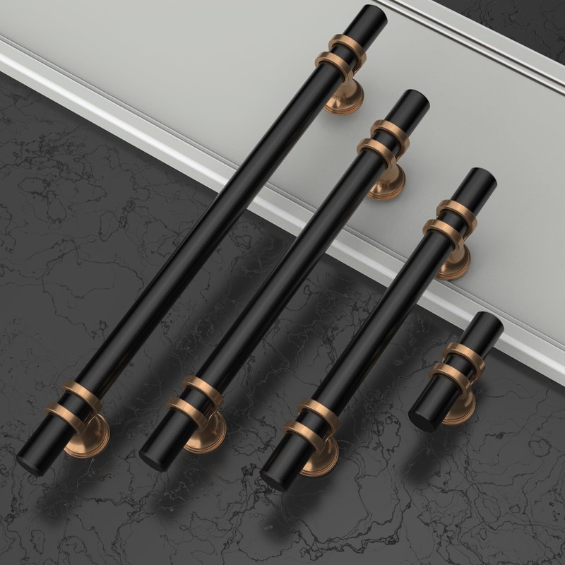 10 Pack 4 Inch(102mm) Champagne Bronze and Matte Black Kitchen