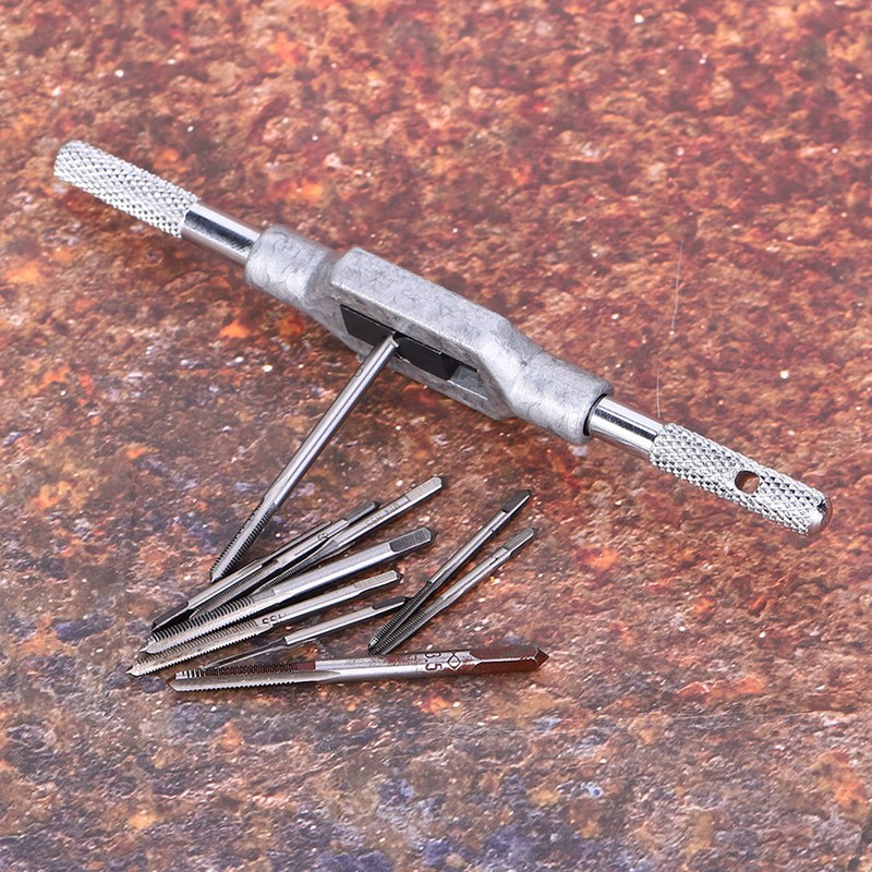 11PCs Mini Screw Tap Set Tapping Tool Screw Machine Accessory
