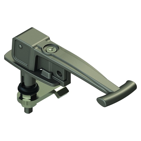 Lippert Components - 180753 Compression Latch with Key Locking Plug - Silver