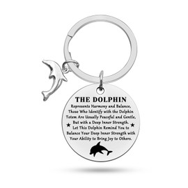Heigebi Dolphin Keychain Dolphin Lovers Gifts Inspiration Gift for Friend Dolphin Jewelry for Women Men Dolphin Themed Gifts Christmas Graduation Birthday Gift