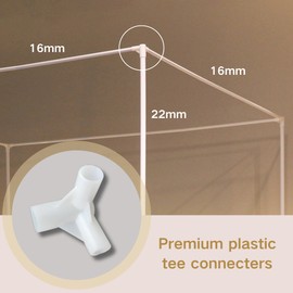 Beyeutao Canopy Bed Frame King White Four Poster Bed Frame Metallic Four Poster Bed Curtains Frame 4 Poster Mosquito Net Frame Indoor.