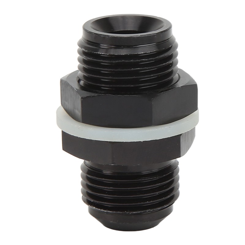 Fuel Cell Bulkhead Fitting with PTFE Washer Black Anodized 6061‑T6