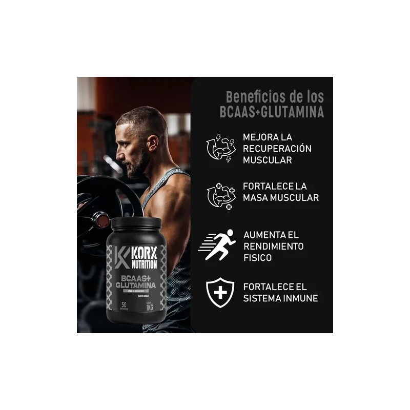 Aminoácidos Bcaas + Glutamina Orix 1kg De 50 Serv.